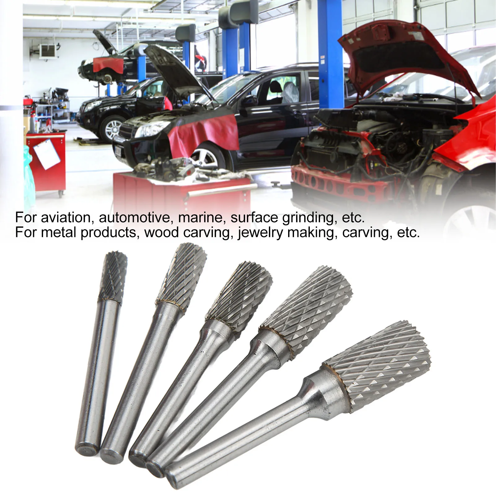 5Pcs/Set Carbide Double Cut Rotary Burr File Kits For Automobile Ship Metal Processing And Diy Engraving Aviation Machinery
5Pcs/Set Carbide Double Cut Rotary Burr File Kits For Automobile Ship Metal Processing And Diy Engraving Aviation Machinery