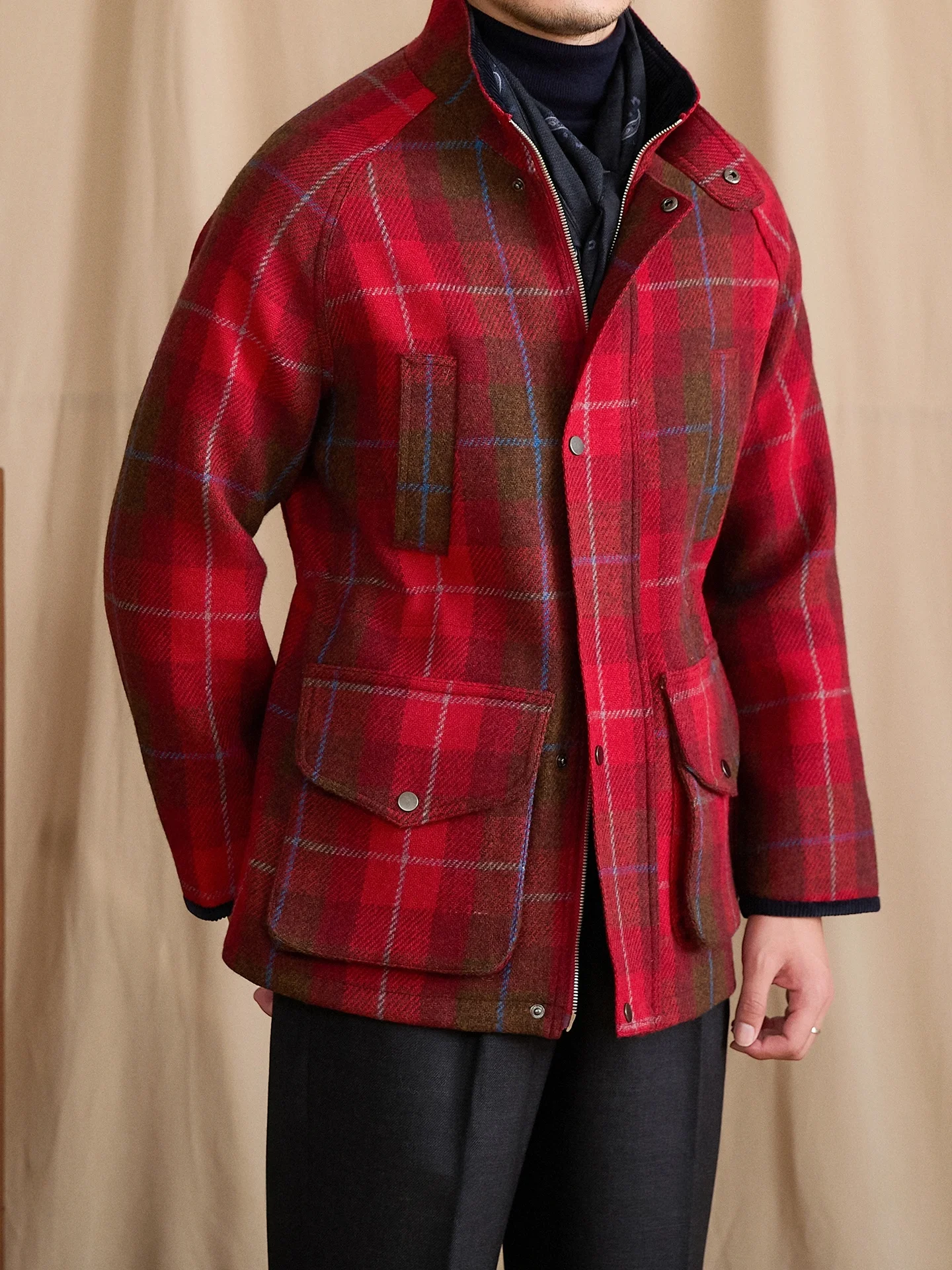 Mr. Deer Tee Italian Sle Gentleman's Hunting Jaet 00 Wool Waist-Cinching Stand Collar Slim Fit Outerwear for Men
Mr. Deer Tee Italian Sle Gentleman's Hunting Jaet 00 Wool Waist-Cinching Stand Collar Slim Fit Outerwear for Men