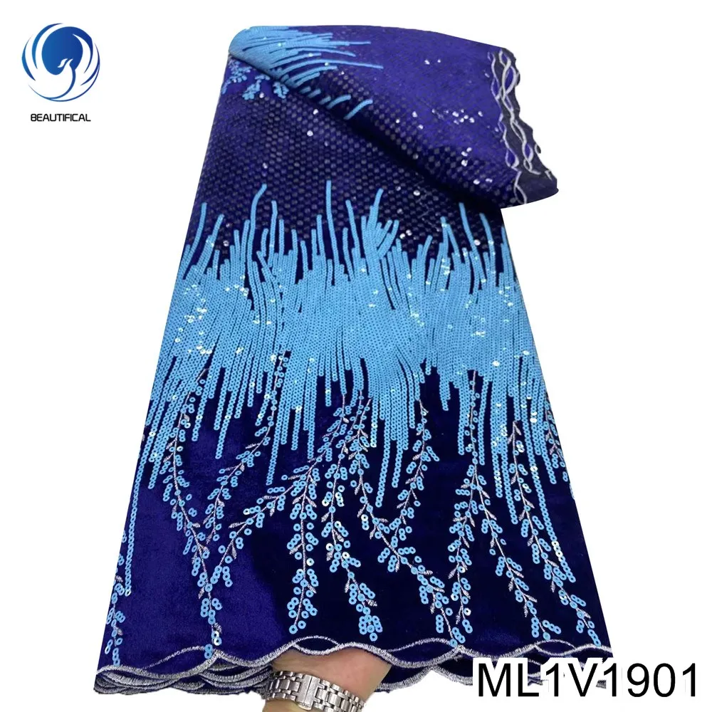 African Velvet Lace Sequined and Beads Formal Wear for Women, Party Dress, Garment Accessories, 5 Yards, ML1V19
African Velvet Lace Sequined and Beads Formal Wear for Women, Party Dress, Garment Accessories, 5 Yards, ML1V19