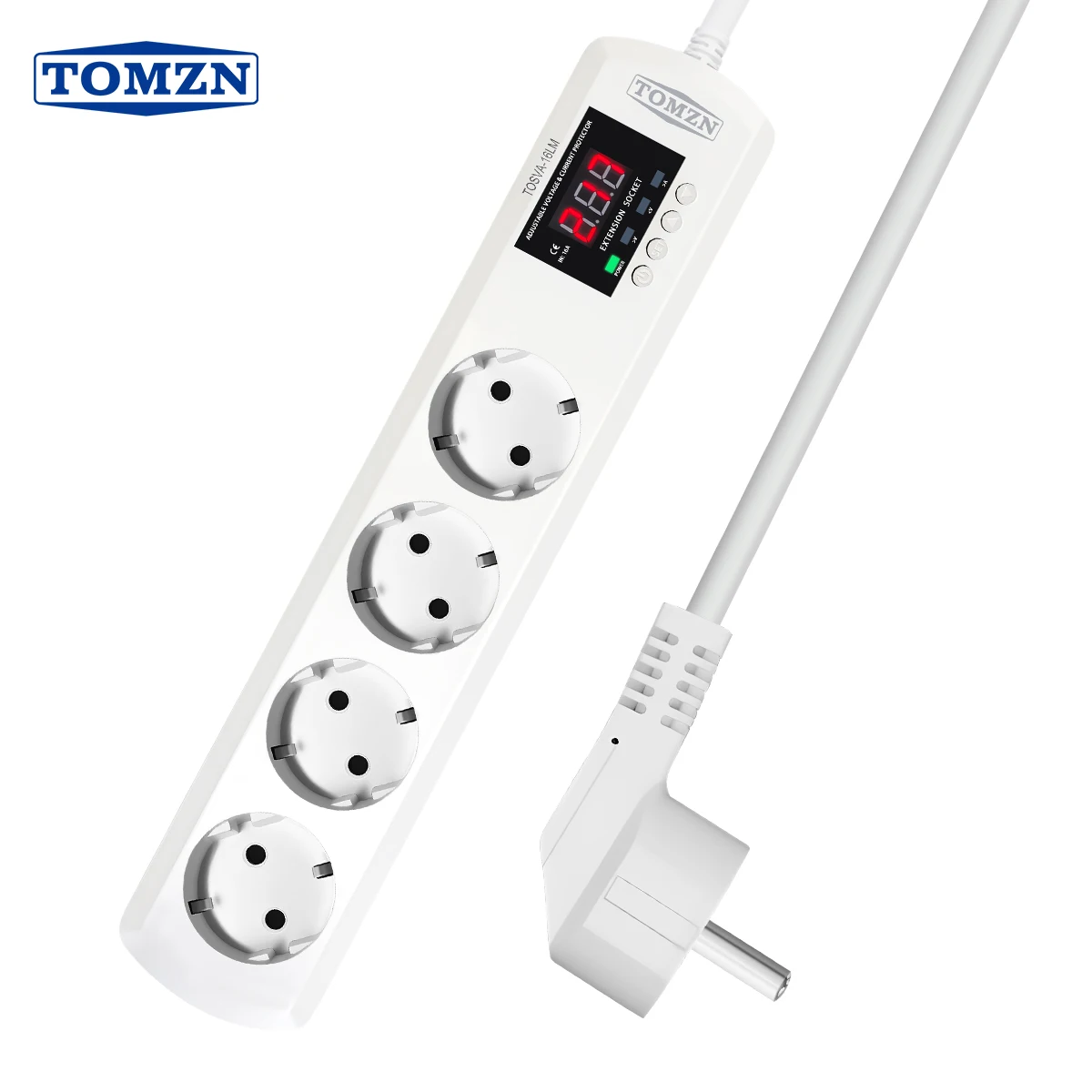 TOMZN TOSVA-16LM EU Plug Socket 4 AC Outlets Automatic Voltage current Protector 220V Adjustable 16A Power Protector Wall
TOMZN TOSVA-16LM EU Plug Socket 4 AC Outlets Automatic Voltage current Protector 220V Adjustable 16A Power Protector Wall