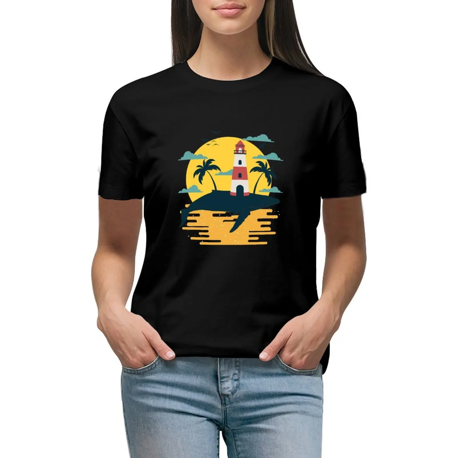 Whale Lighthouse T-shirt cute tops vintage clothes kawaii clothes womans clothing
Whale Lighthouse T-shirt cute tops vintage clothes kawaii clothes womans clothing
