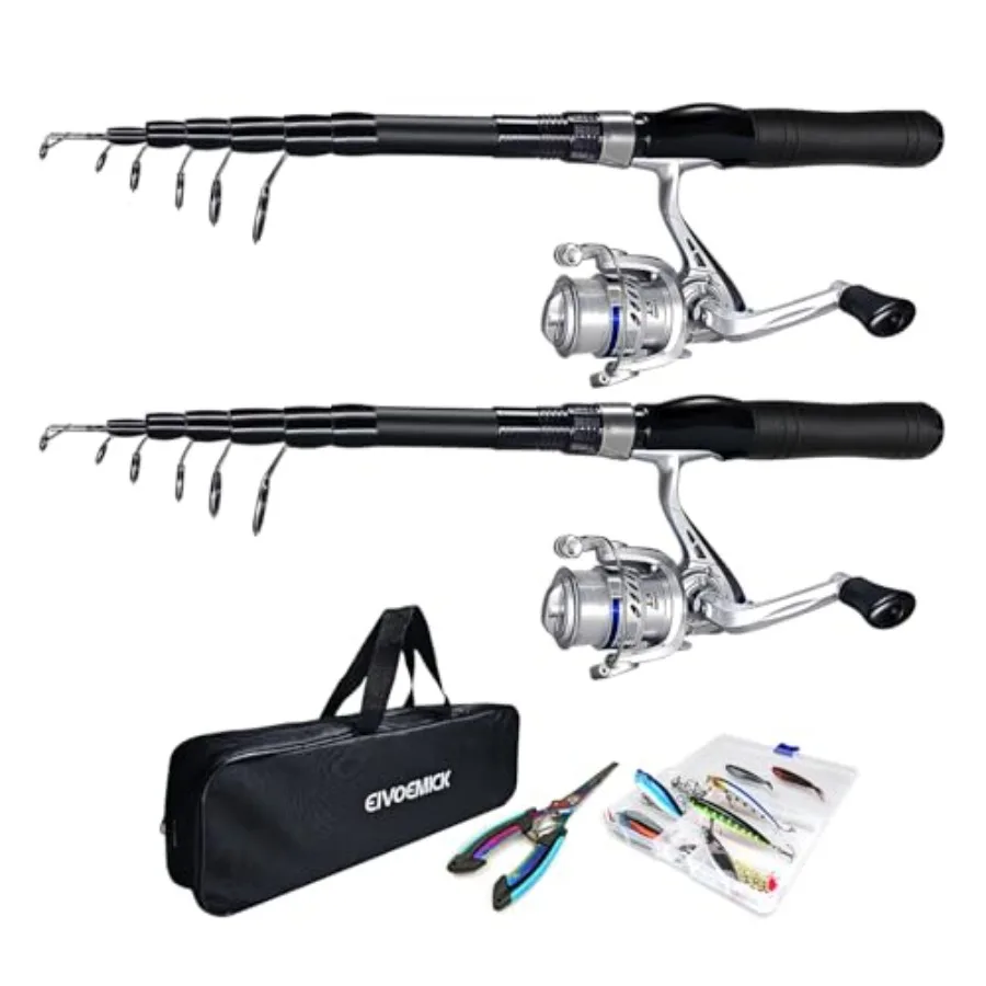 Fishing Rod and Reel Combos, 2PC Telescopic Fishing Pole Spinning Reels Sets, Collapsible Fishing Rod Full Kit with with Fishin
Fishing Rod and Reel Combos, 2PC Telescopic Fishing Pole Spinning Reels Sets, Collapsible Fishing Rod Full Kit with with Fishin