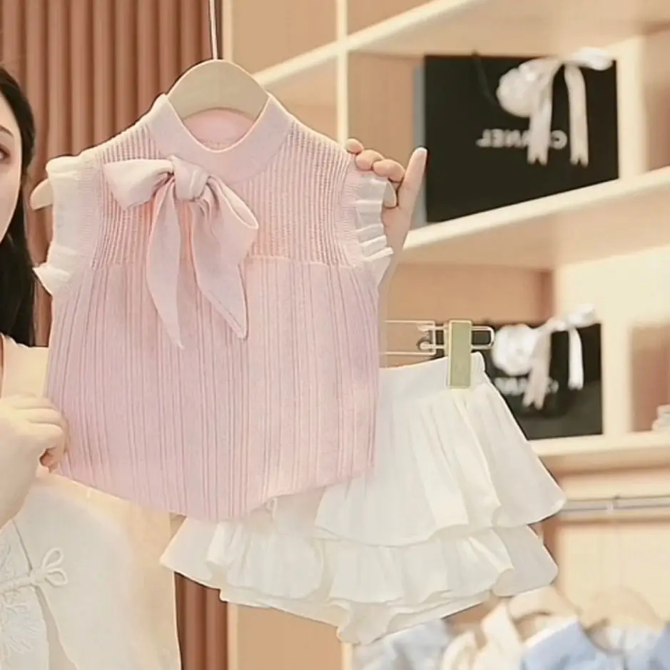 Girls' Summer Set 2025 New Fashion Knitted Tank Top Cake Skirt Two Piece Set kids baby girl clothes
Girls' Summer Set 2025 New Fashion Knitted Tank Top Cake Skirt Two Piece Set kids baby girl clothes