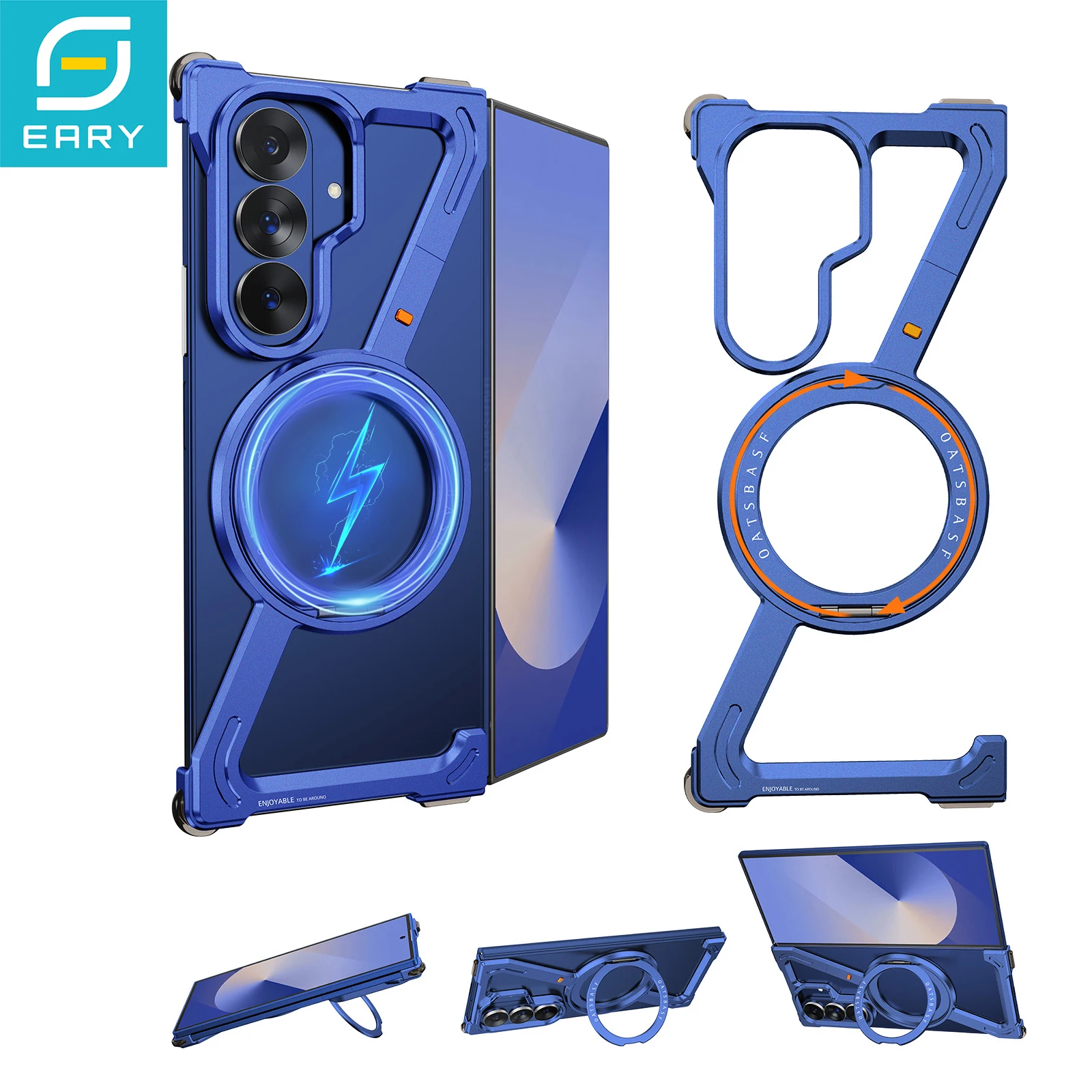 Eary Z Shape for Samsung Galaxy Z Fold 7 Case with Stand 360°Rotatable Magnetic Metal Kickstand Frameless Drop Protection Cover
Eary Z Shape for Samsung Galaxy Z Fold 7 Case with Stand 360°Rotatable Magnetic Metal Kickstand Frameless Drop Protection Cover