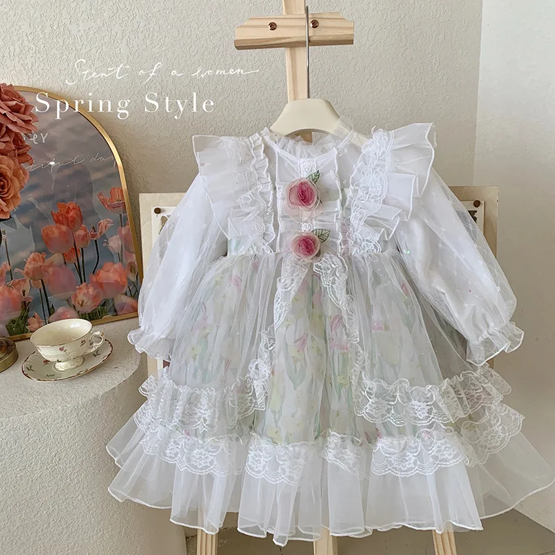 Girl Floral Western Style Long Sleeve Princess Spring Dresses Baby Girl2024New Dress Spring FashionChangx
Girl Floral Western Style Long Sleeve Princess Spring Dresses Baby Girl2024New Dress Spring FashionChangx