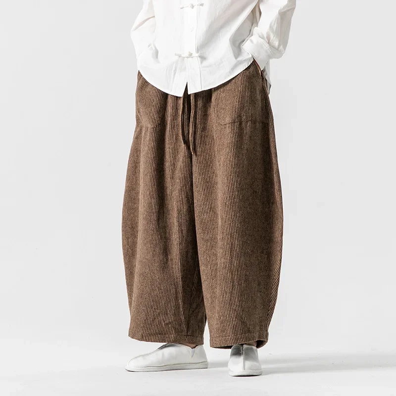 Men's New Winter Chinese Style Thick Woollen Cloth Casual Long Pants, Solid Color Vintage Loose Elastic Waist Straight Leg Pants
Men's New Winter Chinese Style Thick Woollen Cloth Casual Long Pants, Solid Color Vintage Loose Elastic Waist Straight Leg Pants