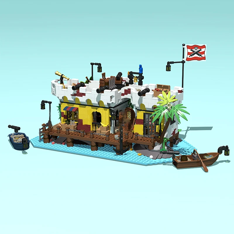 New 1566PCS medieval Pirate Series Lagoon Lock-Up jail Model DIY creative ideas child Toy birthday Gift building blocks MOC-6267
New 1566PCS medieval Pirate Series Lagoon Lock-Up jail Model DIY creative ideas child Toy birthday Gift building blocks MOC-6267