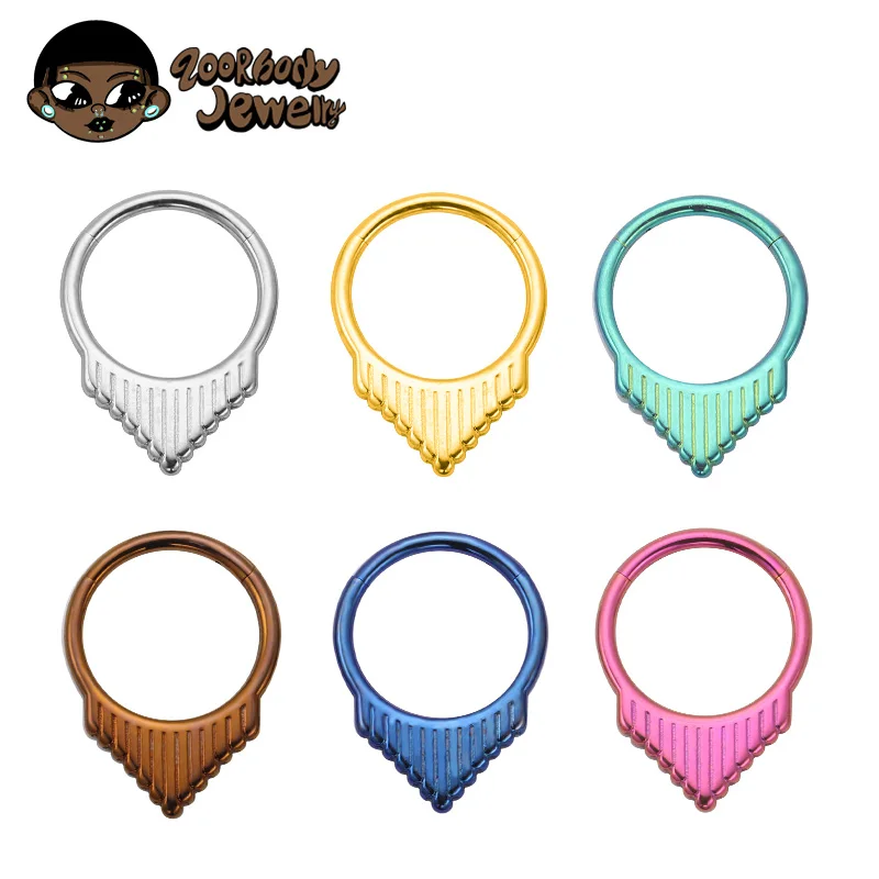 ASTM F136 Titanium Chimes Continuous Clicker Septum Piercing 16g Nose Ring Hinged Segment Helix Lobe Earrings New Body Jewelry
ASTM F136 Titanium Chimes Continuous Clicker Septum Piercing 16g Nose Ring Hinged Segment Helix Lobe Earrings New Body Jewelry