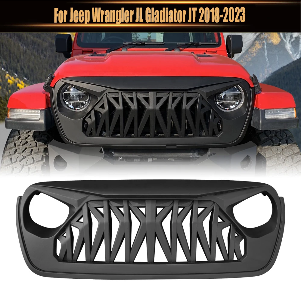 4x4 Offroad Bumper Grille With Light Factory Front Grille Mesh Grill Racing Grills For Jeep Wrangler JL Gladiator JT 2018-2023
4x4 Offroad Bumper Grille With Light Factory Front Grille Mesh Grill Racing Grills For Jeep Wrangler JL Gladiator JT 2018-2023