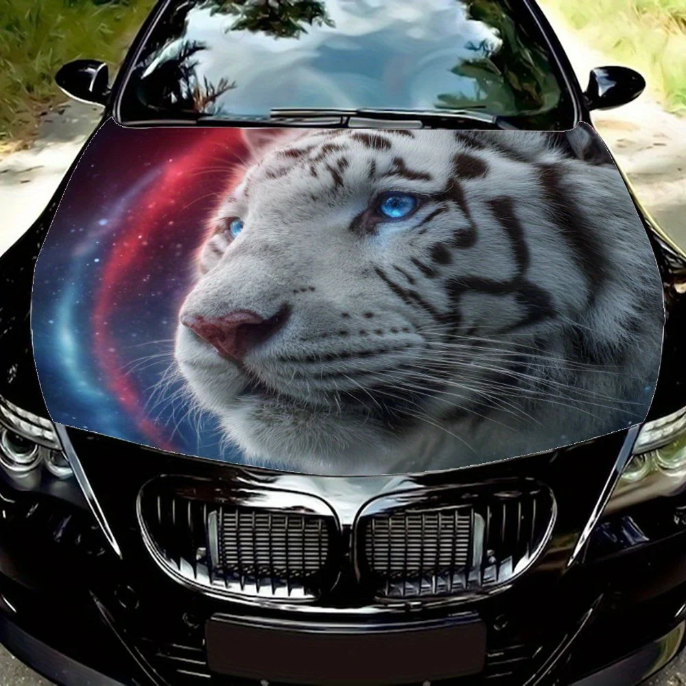 White Tiger and Starry Car Hood Vinyl Wrap - Waterproof, Self-Adhesive, Surface Protection Decal Sticker For Auto Engine,Realist
White Tiger and Starry Car Hood Vinyl Wrap - Waterproof, Self-Adhesive, Surface Protection Decal Sticker For Auto Engine,Realist