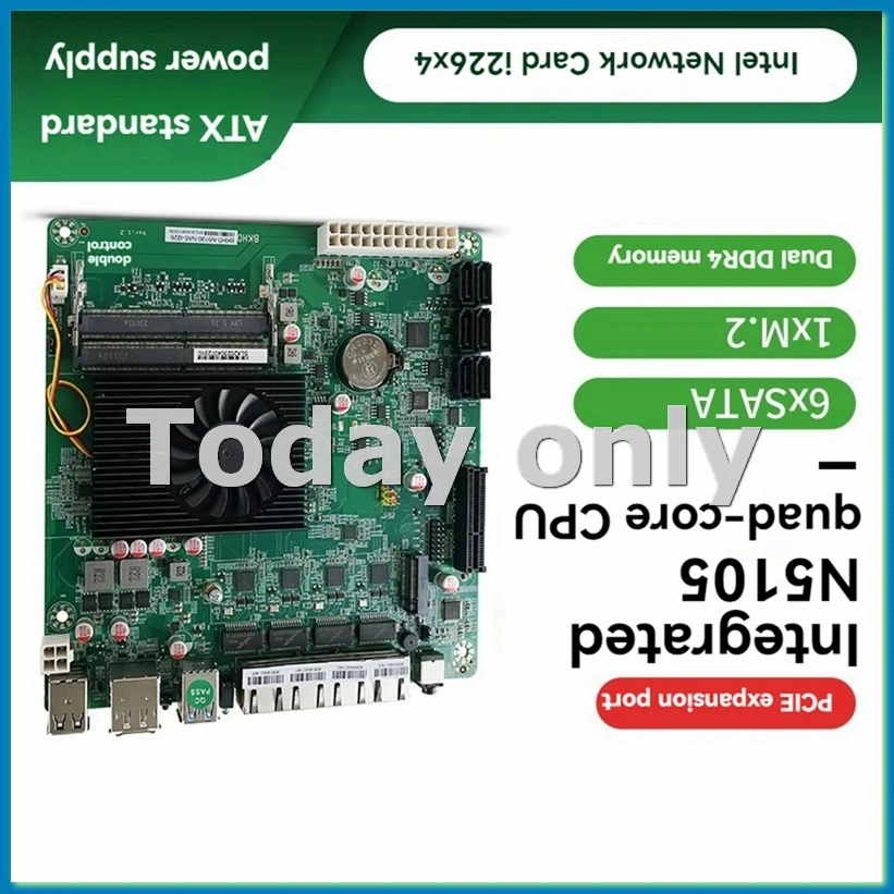 Материнская плата N5105 для систем NAS, программные маршрутизаторы, материнские платы ITX N5105 с сетевым портом 2,5G, 6 процессоров Sata 11-VVNB
Материнская плата N5105 для систем NAS, программные маршрутизаторы, материнские платы ITX N5105 с сетевым портом 2,5G, 6 процессоров Sata 11-VVNB