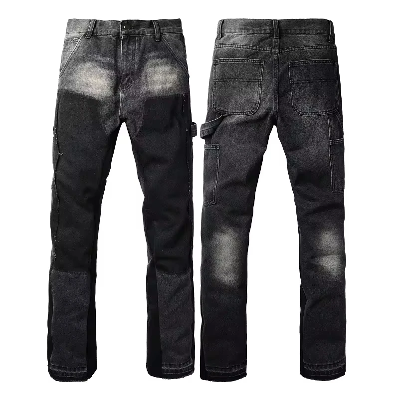 Trendy and Individual, Retro Color-blocking Fashion, Micro-flare, Non-elastic, Slim-fit European and American Men's Jeans.
Trendy and Individual, Retro Color-blocking Fashion, Micro-flare, Non-elastic, Slim-fit European and American Men's Jeans.