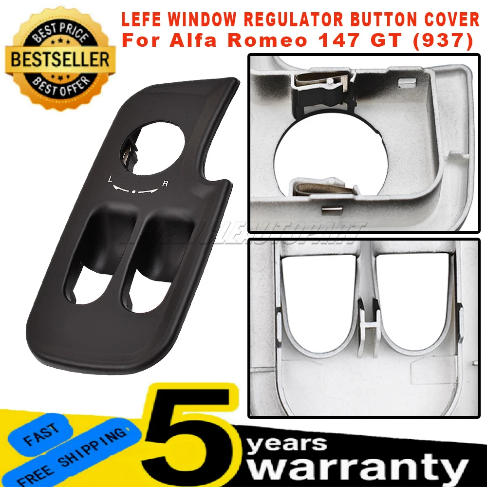 New car accessories For Alfa Romeo 147 GT (937) LHD Front Left Window Button Switch Frame Black ABS Window Regulator Cap Cover
New car accessories For Alfa Romeo 147 GT (937) LHD Front Left Window Button Switch Frame Black ABS Window Regulator Cap Cover