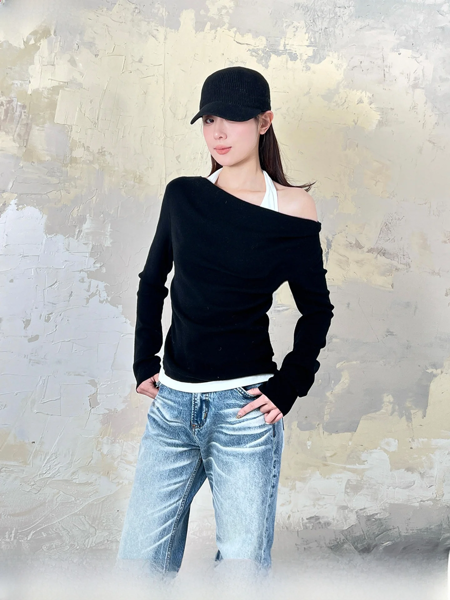 Ele Winter Knitted Woolen Sweater Women's Long Sve Ne Hanging False Two-Piece Color Blo Design Comfortable Fit Top
Ele Winter Knitted Woolen Sweater Women's Long Sve Ne Hanging False Two-Piece Color Blo Design Comfortable Fit Top