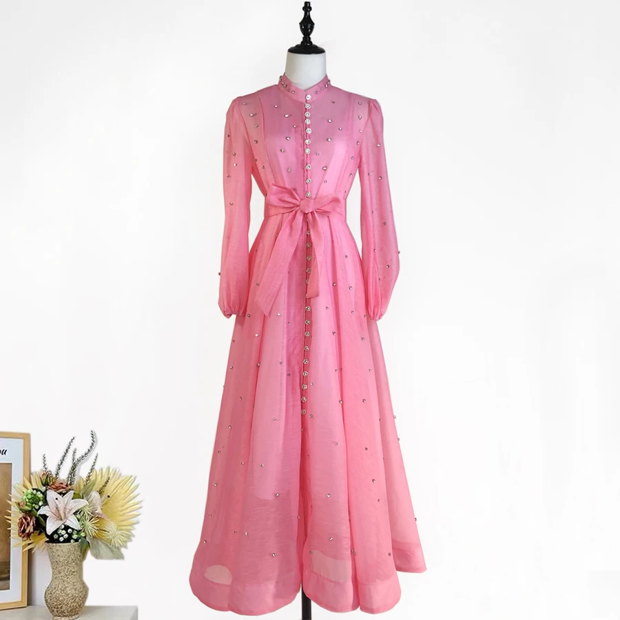 ALPHALMODA 2025, Heavy-work, Diamond Imbedded, Long-sleeved, High End, Women Luxury Dress
ALPHALMODA 2025, Heavy-work, Diamond Imbedded, Long-sleeved, High End, Women Luxury Dress