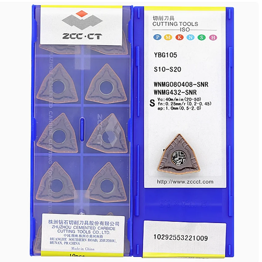 WNMG080408-SNR YBG105/WNMG080408-SNR YBG212/WNMG080408-SNR YBS103 ZCC.CT CNC blade carbide inserts turning tools 10pcs/box
WNMG080408-SNR YBG105/WNMG080408-SNR YBG212/WNMG080408-SNR YBS103 ZCC.CT CNC blade carbide inserts turning tools 10pcs/box