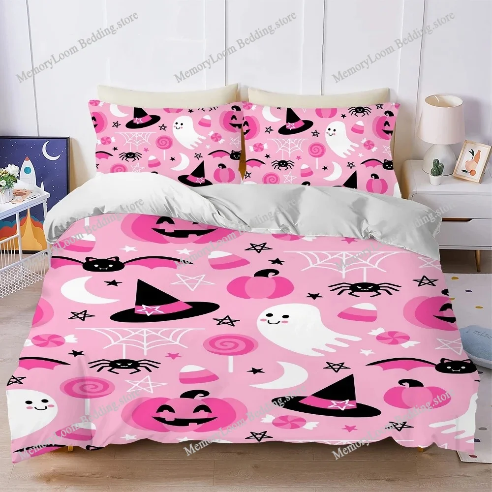 Halloween Pink Ghost Castle Pattern Duvet Cover Set Style Bedding Soft Laundry Cotton Bed Student Dormitory Gift Home Textile
Halloween Pink Ghost Castle Pattern Duvet Cover Set Style Bedding Soft Laundry Cotton Bed Student Dormitory Gift Home Textile