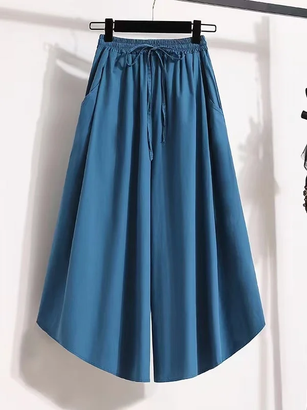 plus Size Women's Wide Leg Pants High Waist Loose Fit Slimming Casual Thin Nine Point Elastic Summer Trousers for plus Size
plus Size Women's Wide Leg Pants High Waist Loose Fit Slimming Casual Thin Nine Point Elastic Summer Trousers for plus Size