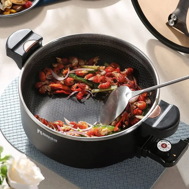 Multifunctional electronic micro-pressure non-stick pan hot pot household electric wok integrated cooking electric hot pot
Multifunctional electronic micro-pressure non-stick pan hot pot household electric wok integrated cooking electric hot pot