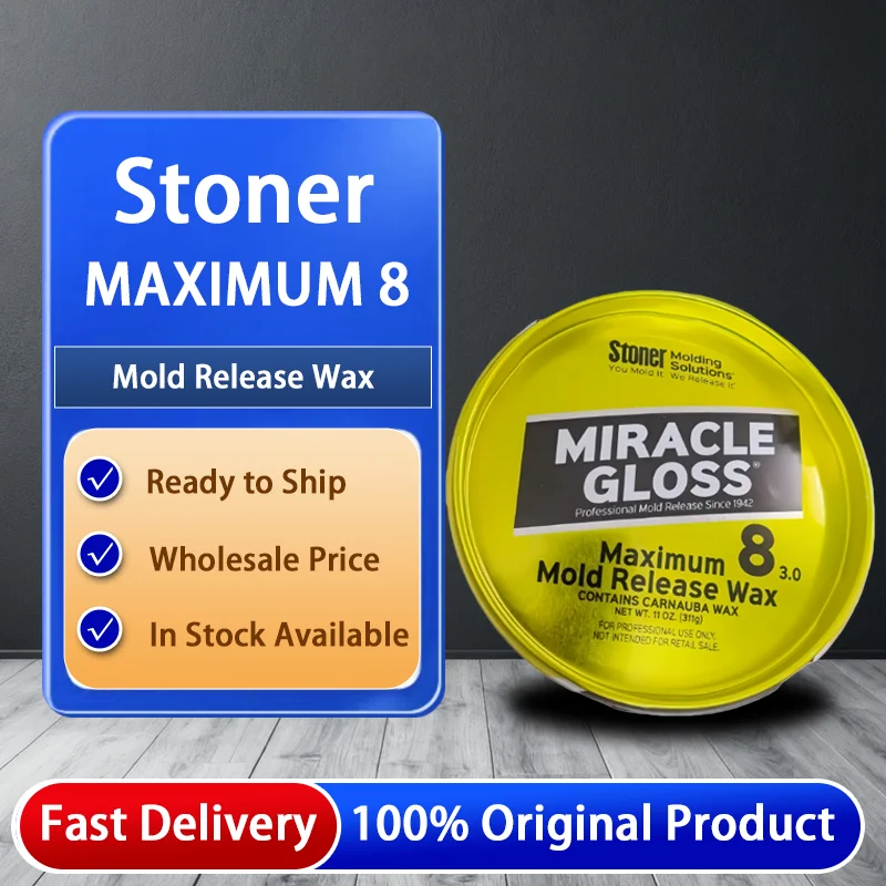 Stoner Glaza MAXIMUM 8 Mold Release Wax High-Efficiency High Gloss for Thermoplastics Polyurethane Composites Rubber
Stoner Glaza MAXIMUM 8 Mold Release Wax High-Efficiency High Gloss for Thermoplastics Polyurethane Composites Rubber