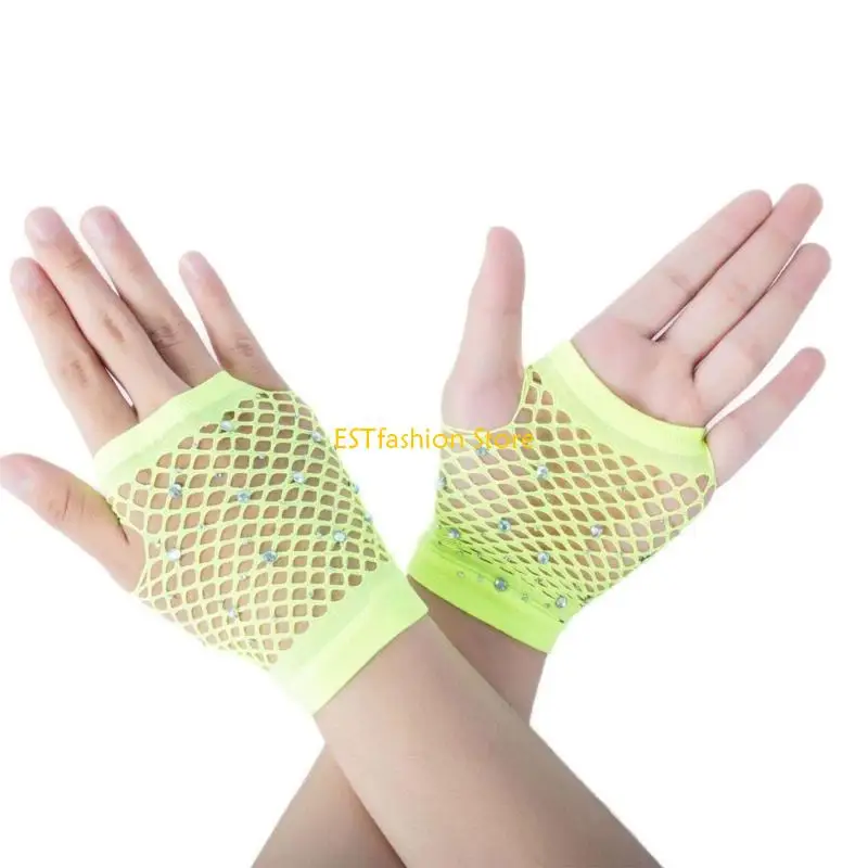 Y5GC Breathable Rave Gloves Half Finger Design Sparkling Mesh Fabric For Music Festivals
Y5GC Breathable Rave Gloves Half Finger Design Sparkling Mesh Fabric For Music Festivals