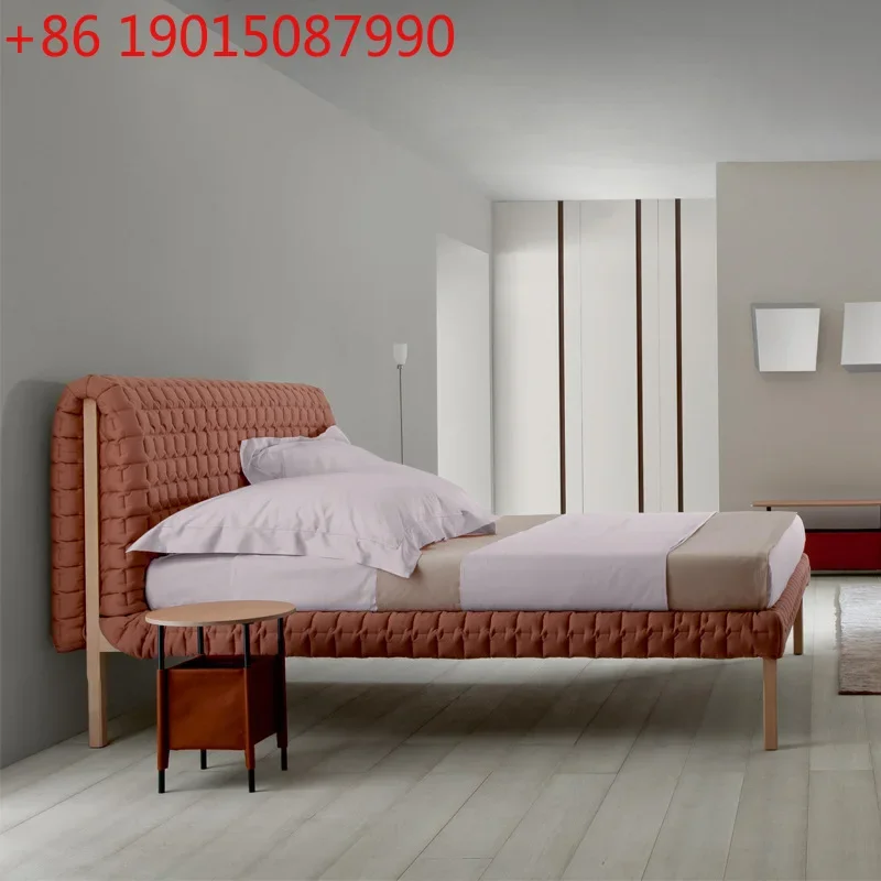 Italian minimalist fabric bed freehand space designer wabi wind villa soft bag bed
Italian minimalist fabric bed freehand space designer wabi wind villa soft bag bed