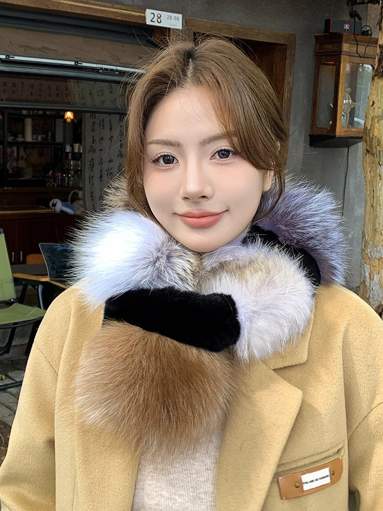 New Fashion Natural Real Fox Fur Scarf Double-Faced Plaid Unisex Rabbit Fur Shawl Warmth Women Autumn Winter British Style
New Fashion Natural Real Fox Fur Scarf Double-Faced Plaid Unisex Rabbit Fur Shawl Warmth Women Autumn Winter British Style