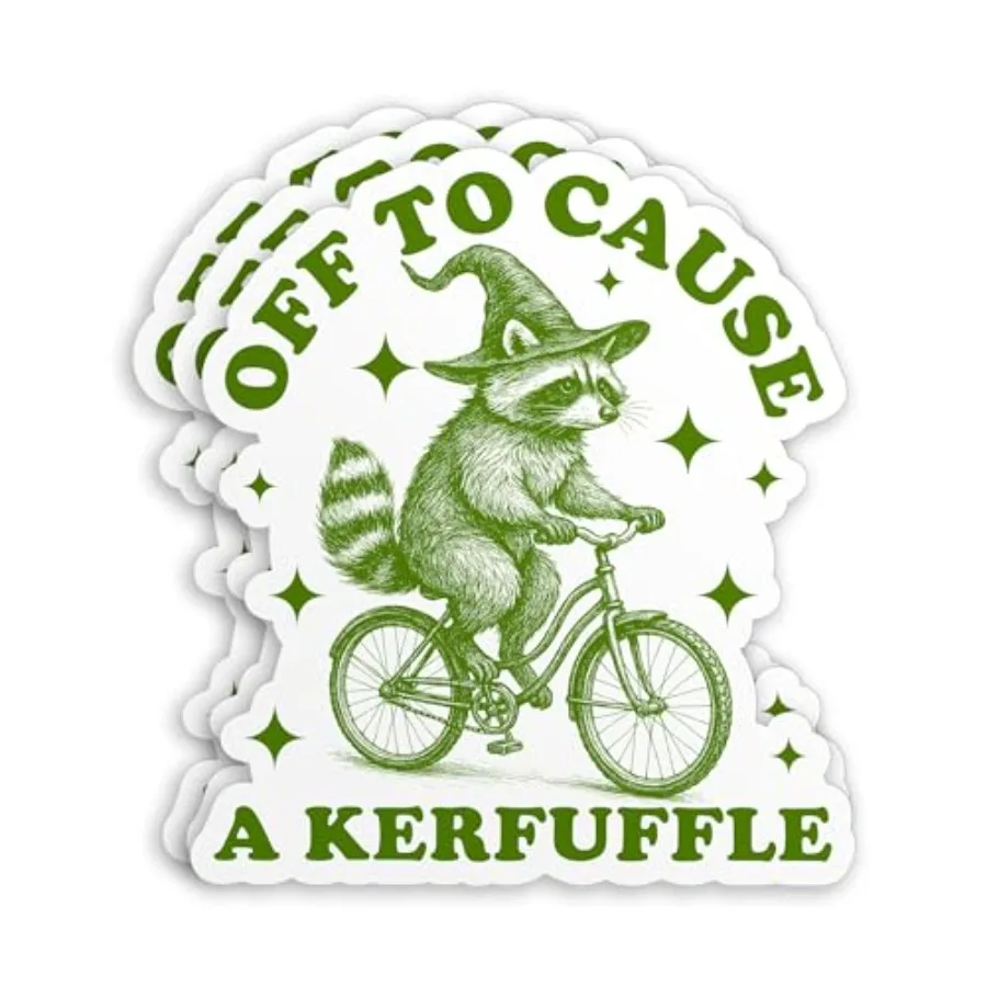Pcs-" Off to Cause a Kerfuffle Raccoon Sticker, Fantasy Magic Witch Witchy Nature Camping Sarcastic Waterproof Vinyl Sticker fo
Pcs-" Off to Cause a Kerfuffle Raccoon Sticker, Fantasy Magic Witch Witchy Nature Camping Sarcastic Waterproof Vinyl Sticker fo