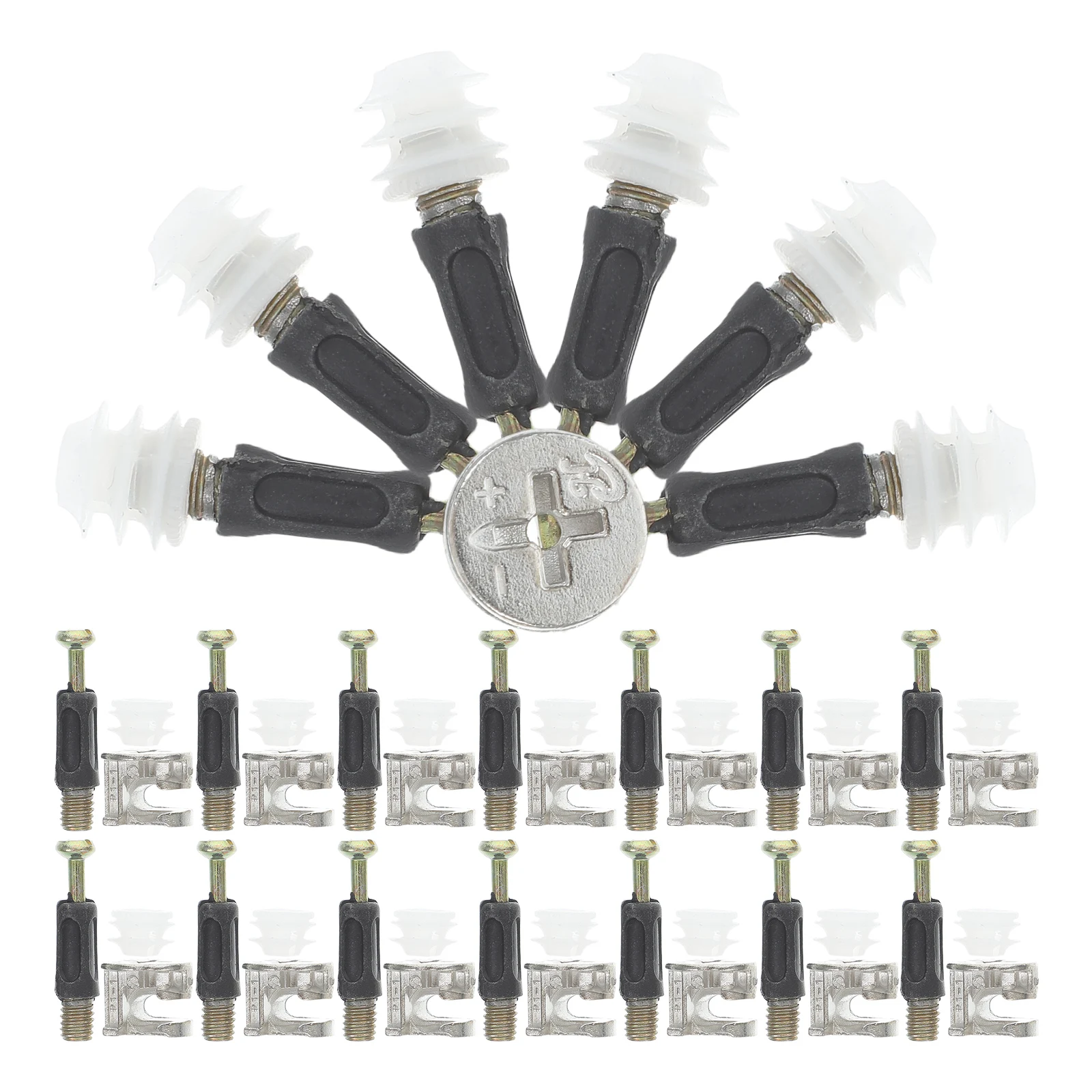 24Sets Furniture Cam Fittings Metal Connectors Adjustable Lock Fasteners for Cabinet Wardrobe Drawer Assembly Repair 
24Sets Furniture Cam Fittings Metal Connectors Adjustable Lock Fasteners for Cabinet Wardrobe Drawer Assembly Repair
