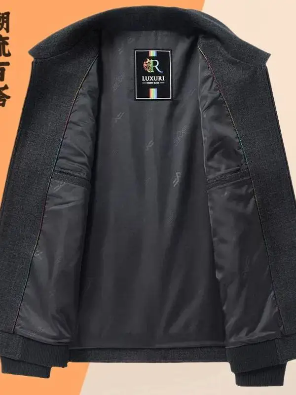 Comfortable Thiened Collar Men's Jaet Mid-aged Dad's Top Cotton Blend Fabric ort Sve Regular Fit Autumn Wear
Comfortable Thiened Collar Men's Jaet Mid-aged Dad's Top Cotton Blend Fabric ort Sve Regular Fit Autumn Wear