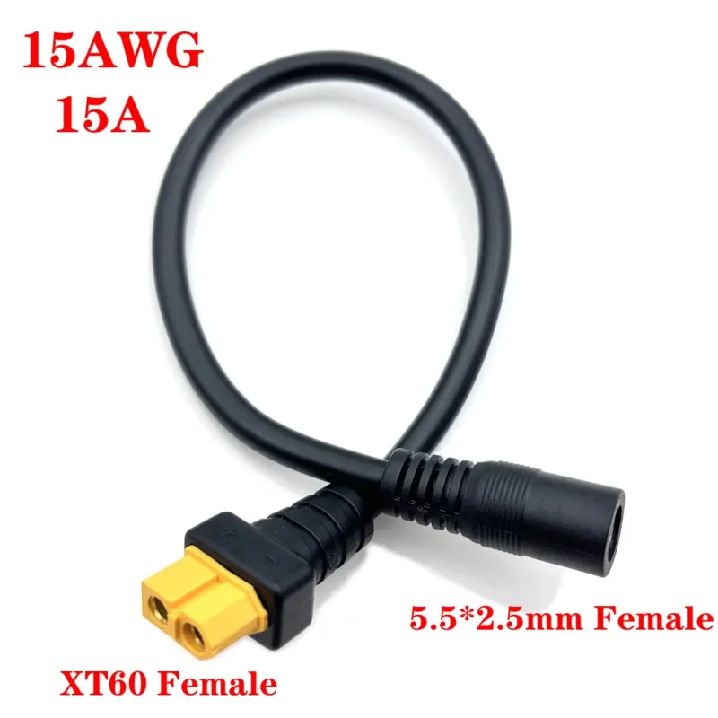 1pc XT60 Male/Female to DC 5525/5521 Power Cable (10A) - Ultra-soft for FPV Multirotor Field Repairs
1pc XT60 Male/Female to DC 5525/5521 Power Cable (10A) - Ultra-soft for FPV Multirotor Field Repairs