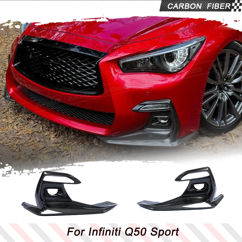 Cabon Fiber Car Front Fog Light Cover for Infiniti Q50 Sport 2018-2020 Car Fog Lamp Canards Vent Air Intake Splitters Body Kits
Cabon Fiber Car Front Fog Light Cover for Infiniti Q50 Sport 2018-2020 Car Fog Lamp Canards Vent Air Intake Splitters Body Kits