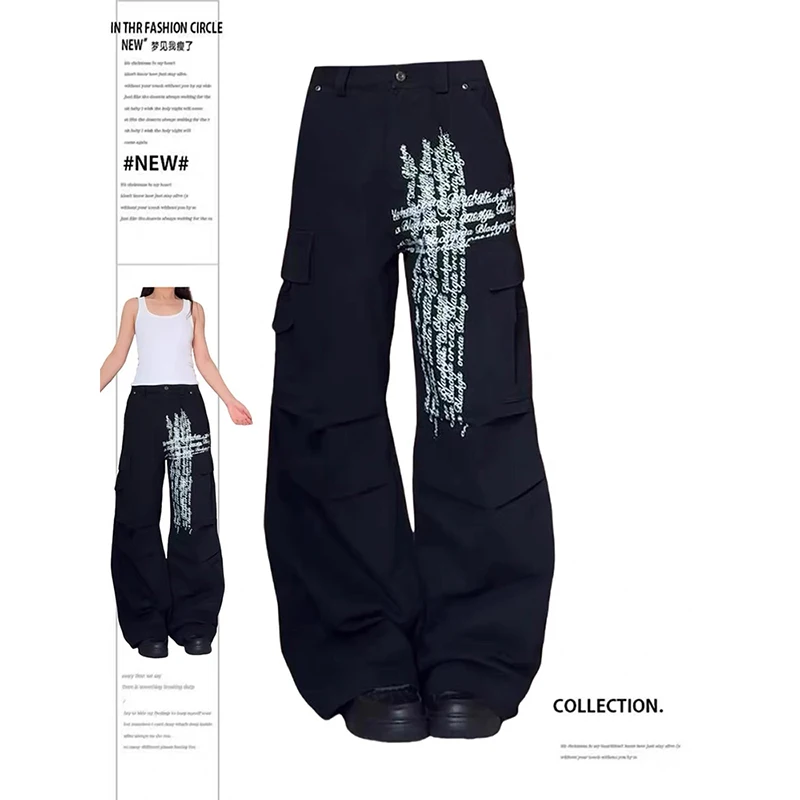 YIBASHU American Vintage Cargo Pants Baggy Casual Jeans For Women Y2K High Street Harajuku High Waist Wide Leg Denim Trousers
YIBASHU American Vintage Cargo Pants Baggy Casual Jeans For Women Y2K High Street Harajuku High Waist Wide Leg Denim Trousers