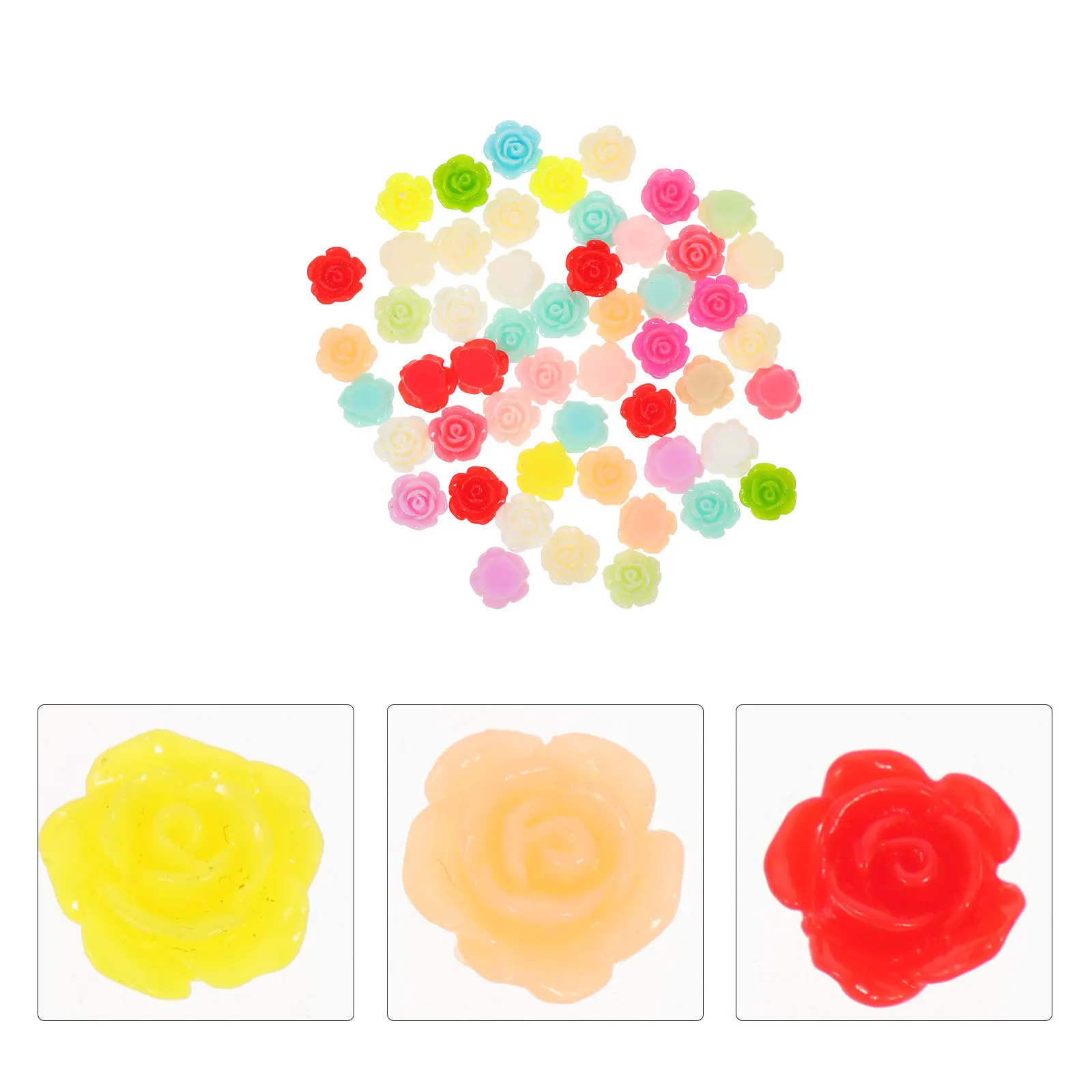 50pcs Rose Flower Resin Beads Diy Flat Back Heart Shape Crafts For Nail Art Manicure Decors Jewelry Making Mobile Shell Ornament 
50pcs Rose Flower Resin Beads Diy Flat Back Heart Shape Crafts For Nail Art Manicure Decors Jewelry Making Mobile Shell Ornament