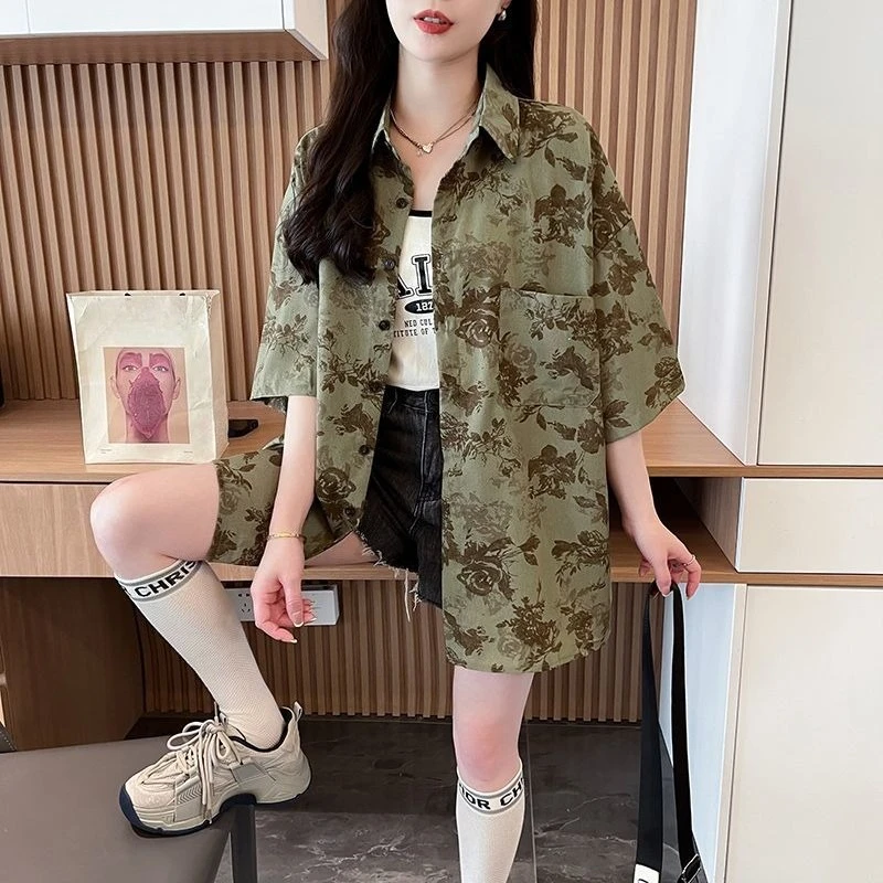 Vintage Inspired Sun Shirt for Women Loose Short Sleeve Blouse with Dropped Shoulders Lightweight Breathable Open Front Cardigan
Vintage Inspired Sun Shirt for Women Loose Short Sleeve Blouse with Dropped Shoulders Lightweight Breathable Open Front Cardigan