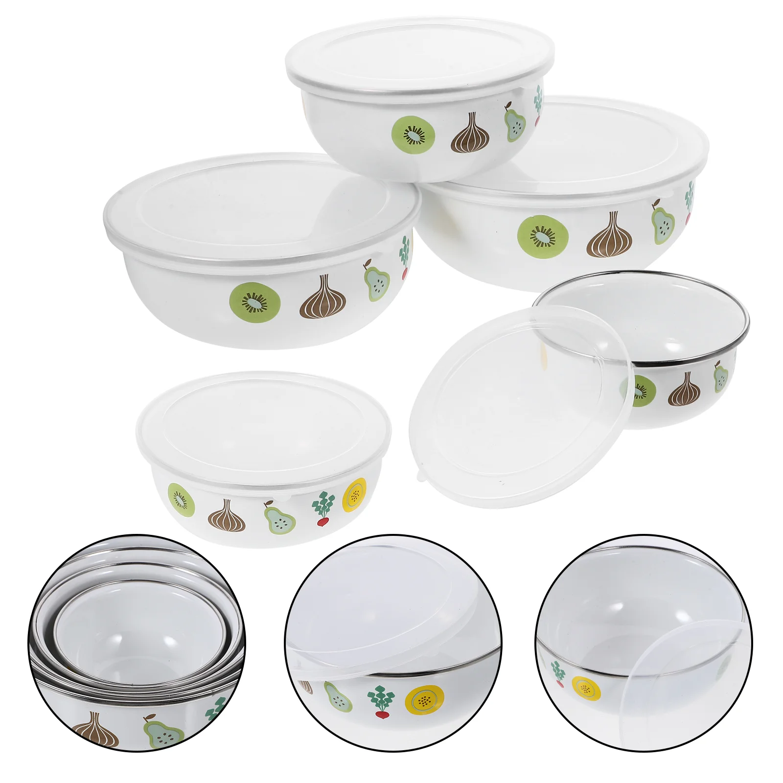 5 Pcs Enamel Preservation Bowl Meal Prep Containers Reusable Food Storage Dinnerware Dispenser Mixing Bowls Fruit Baby
5 Pcs Enamel Preservation Bowl Meal Prep Containers Reusable Food Storage Dinnerware Dispenser Mixing Bowls Fruit Baby