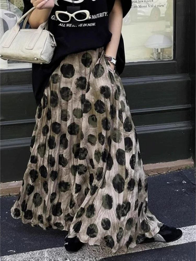 2025 Early Spring New A-line Skirt for Women Vintage Red Wave Point Print Skirts Y2k Hight Waist Mid-length Faldas Mujer
2025 Early Spring New A-line Skirt for Women Vintage Red Wave Point Print Skirts Y2k Hight Waist Mid-length Faldas Mujer