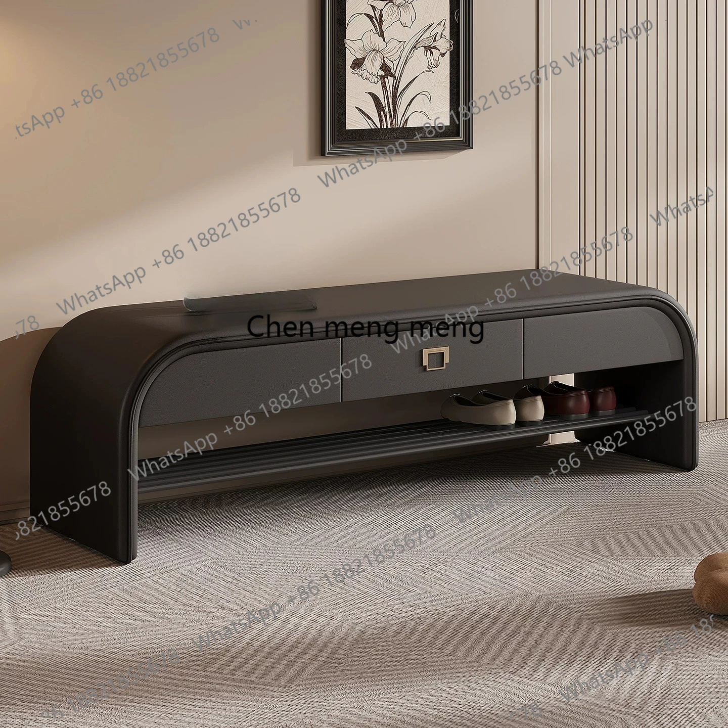 Minimalist shoe change stool light luxury simple high-end door art shoe entry bench shopping mall rest stool
Minimalist shoe change stool light luxury simple high-end door art shoe entry bench shopping mall rest stool