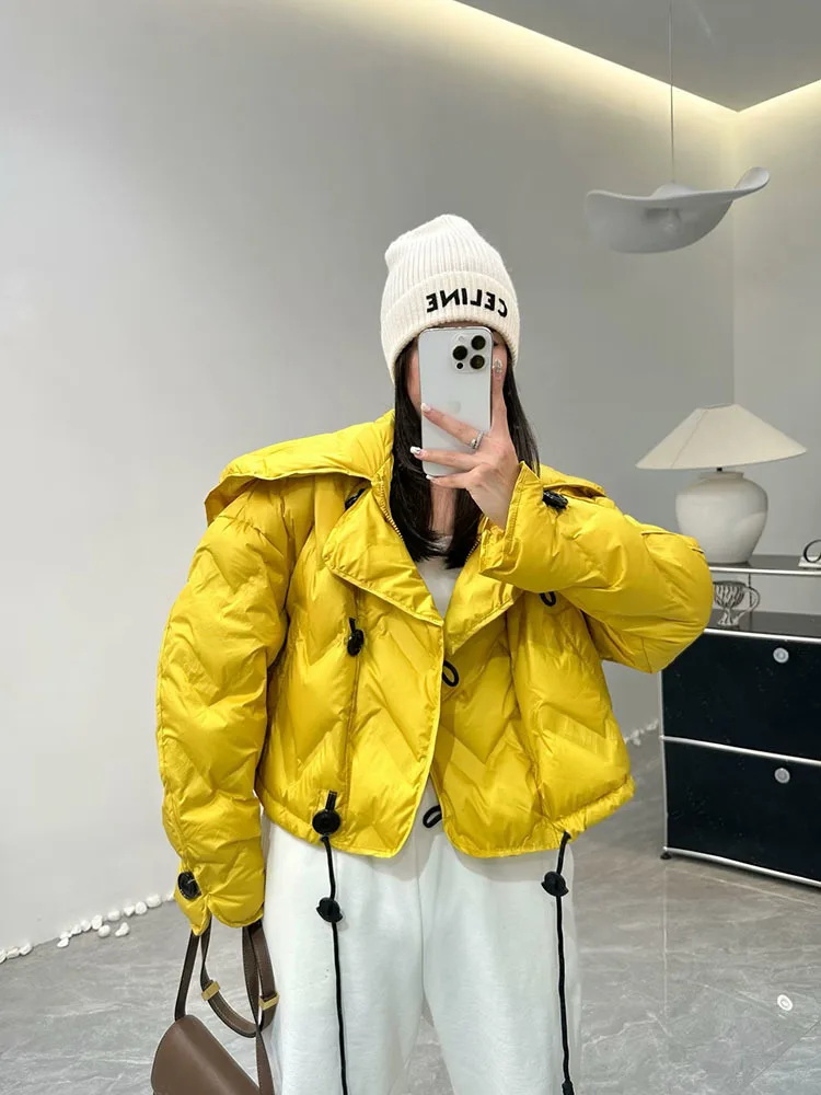 2023 Winter White Duck Down Coat Women Short Long Sleeve Loose Fashion Puffer Jacket Thick Warm Windproof Outwear
2023 Winter White Duck Down Coat Women Short Long Sleeve Loose Fashion Puffer Jacket Thick Warm Windproof Outwear