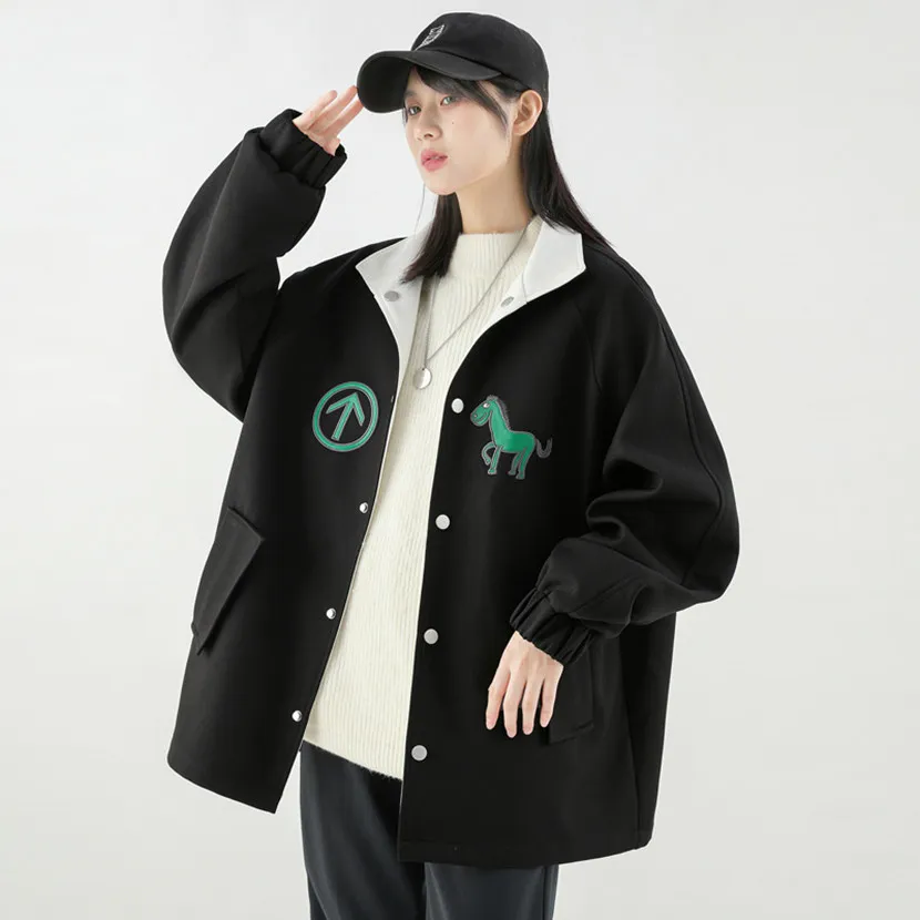 Парные демисезонные свободные повседневные спортивные куртки с вышивкой, ветрозащитные, с длинными рукавами, на молнии, верхняя одежда
Парные демисезонные свободные повседневные спортивные куртки с вышивкой, ветрозащитные, с длинными рукавами, на молнии, верхняя одежда