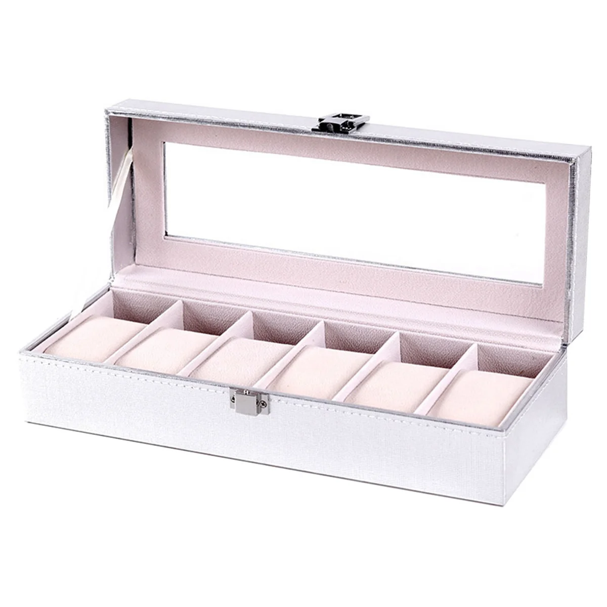 AGG-6 Grids Watch Storage Box Special Case for Women Female Girl Watches Decorative Organizer Fashion Gift 6 Slots Silver
AGG-6 Grids Watch Storage Box Special Case for Women Female Girl Watches Decorative Organizer Fashion Gift 6 Slots Silver