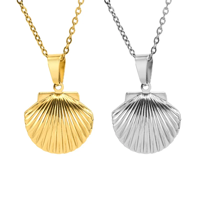 Titanium Steel Openable Seashell Locket Pendant DIY Photo Holder Charm Women Delicate Necklace Jewelry Accessories
Titanium Steel Openable Seashell Locket Pendant DIY Photo Holder Charm Women Delicate Necklace Jewelry Accessories