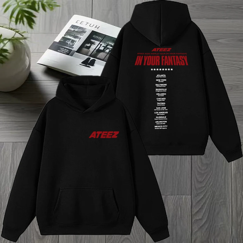 Ateez In Your Fantasy Tour 2025 Double Sided print Hoodies New Unisex Casual black Sweatshirt Men women fashion Fleece pullovers
Ateez In Your Fantasy Tour 2025 Double Sided print Hoodies New Unisex Casual black Sweatshirt Men women fashion Fleece pullovers