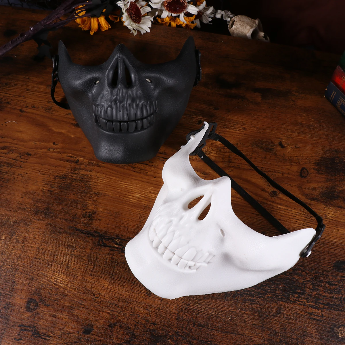 2 pcs Full Face Mask Halloween Scary White Black Masquerade CS Game Cosplay Party Bone Creepy Design Protective
2 pcs Full Face Mask Halloween Scary White Black Masquerade CS Game Cosplay Party Bone Creepy Design Protective