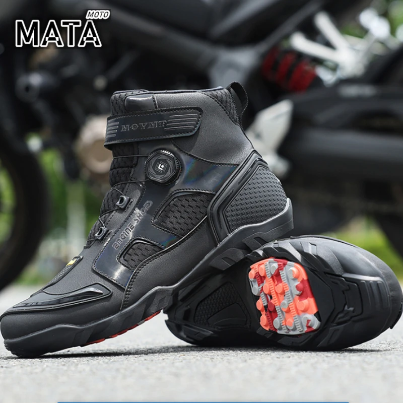 Black Motorcycle Riding Protective Boots Men's Shoes Summer Breathable Knob Adjustment Design Anti-fall Durable Equipment
Black Motorcycle Riding Protective Boots Men's Shoes Summer Breathable Knob Adjustment Design Anti-fall Durable Equipment