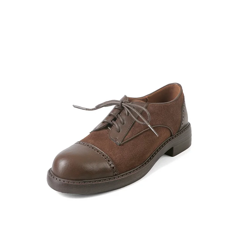 Women Shoes Spring Autumn Casual Simple Shoes Natural Suede Round Toe Lace-Up Patchwork Flats Woman Handmade Basic Shoes
Women Shoes Spring Autumn Casual Simple Shoes Natural Suede Round Toe Lace-Up Patchwork Flats Woman Handmade Basic Shoes