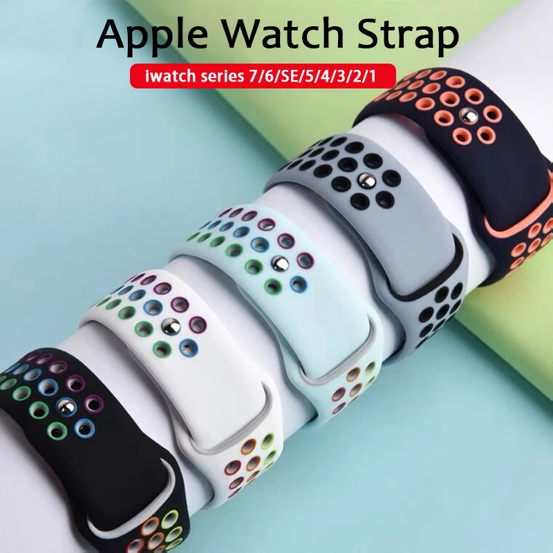 Ремешок силиконовый для Apple Watch Band 49 мм 44 мм 45 мм 42 мм 41 мм 38 мм 40 мм, спортивный браслет correa для iwatch series 9 8 SE 7 6 5 Ultra
Ремешок силиконовый для Apple Watch Band 49 мм 44 мм 45 мм 42 мм 41 мм 38 мм 40 мм, спортивный браслет correa для iwatch series 9 8 SE 7 6 5 Ultra