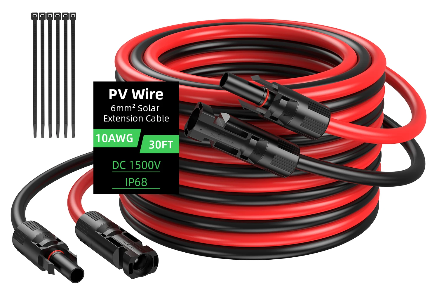 Удлинительный кабель для солнечной панели 50 футов 10AWG, провод для удлинителя солнечной батареи 6 мм2 с водонепроницаемыми разъемами «мама» и «папа» Набор из 2 шт.
Удлинительный кабель для солнечной панели 50 футов 10AWG, провод для удлинителя солнечной батареи 6 мм2 с водонепроницаемыми разъемами «мама» и «папа» Набор из 2 шт.