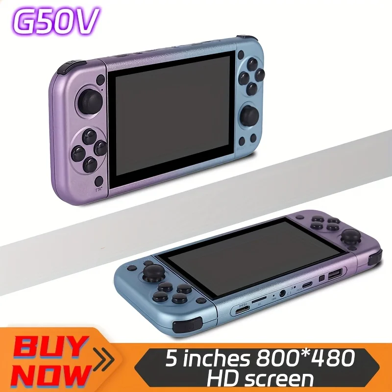 Портативная игровая консоль G50V Retro с 5-дюймовым HD-экраном 800x480, двумя 3D-джойстиками и кнопками, совместимая с PS1/PSP
Портативная игровая консоль G50V Retro с 5-дюймовым HD-экраном 800x480, двумя 3D-джойстиками и кнопками, совместимая с PS1/PSP