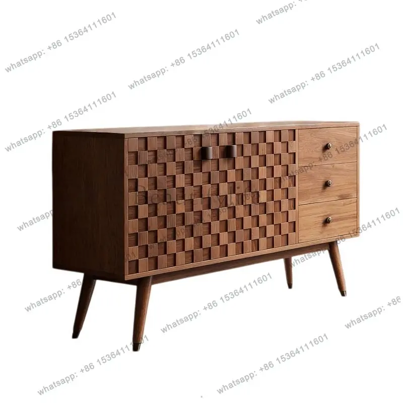 8vintage style solid wood sideboard living room storage lattice textured drawer storage cabinet designer model
8vintage style solid wood sideboard living room storage lattice textured drawer storage cabinet designer model